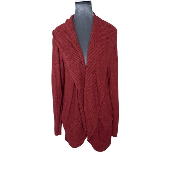 Max & Mia Womens Open Front Knit Cardigan Sweater Size M Burgundy - Picture 1 of 4